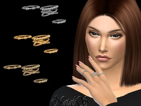 Beaded ring set