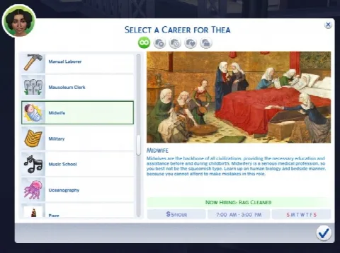 Midwife Career mod