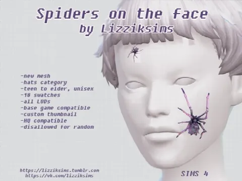 Spiders on the face