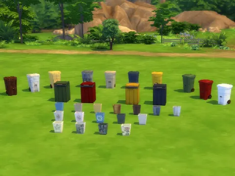 Trash and Garbage bins