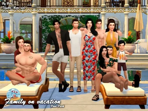 Family on Vacation Pose Pack