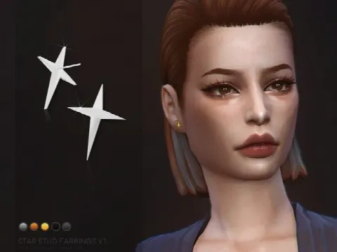 Star stud earrings V1