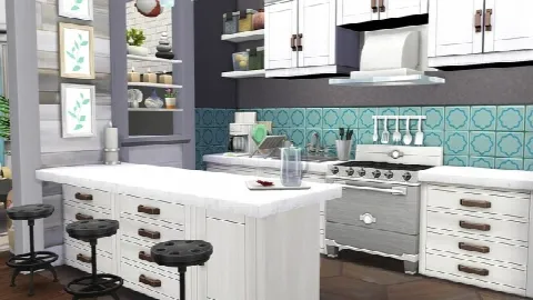 BIG BLENDED FAMILY APARTMENT by Avelineyt, Sims 4 residential lots CC – image 2