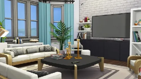 BIG BLENDED FAMILY APARTMENT by Avelineyt, Sims 4 residential lots CC – image 3