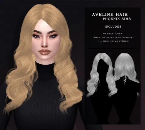 NESSA, CLARA & AVELINE HAIRS by Phoenix Sims, Sims 4 hair CC – image 3