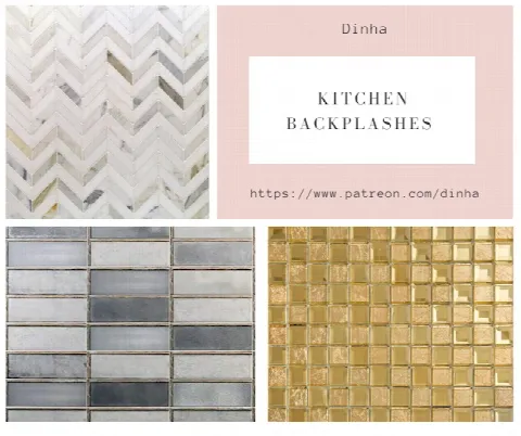 Kitchen Collection I: Backplashes & Rug by Dinha Gamer, Sims 4 decor CC – image 3