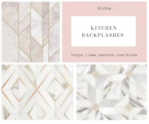 Kitchen Collection I: Backplashes & Rug by Dinha Gamer, Sims 4 decor CC – image 5