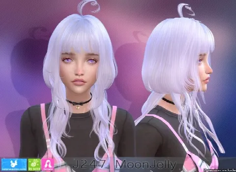 J247 Moonjelly hair (P) by Newseasims, Sims 4 hair CC – image 2
