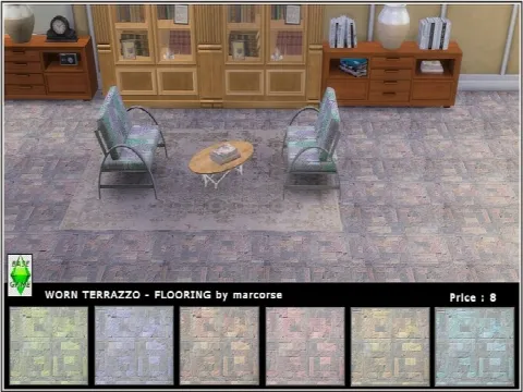 Worn Terrazzo Flooring