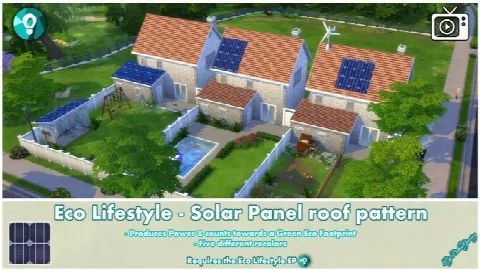 Eco Lifestyle Roof Pattern Solar Panels