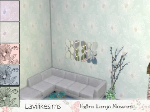 Extra Large Flowers wallpaper