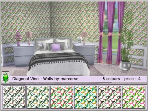 Diagonal Vine Walls