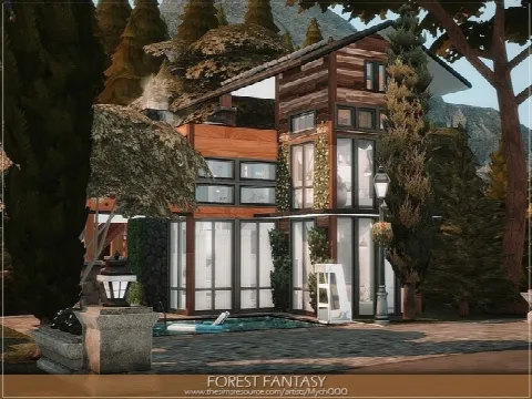 Forest Fantasy House by MychQQQ, Sims 4 residential lots CC – image 2