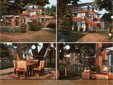 Forest Fantasy House by MychQQQ, Sims 4 residential lots CC – image 3