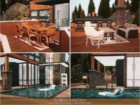 Forest Fantasy House by MychQQQ, Sims 4 residential lots CC – image 4
