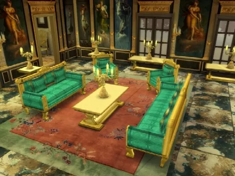 Antique Chinese Rugs Set by Annaquinnstories, Sims 4 decor CC – image 3