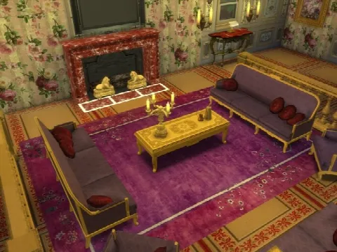 Antique Chinese Rugs Set by Annaquinnstories, Sims 4 decor CC – image 5