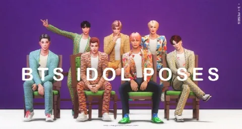 BTS IDOL Pose Pack by HelgaTisha, Sims 4 Pose mod – image 2
