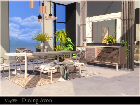 Dining Avon by ung999, Sims 4 dining room CC – image 3