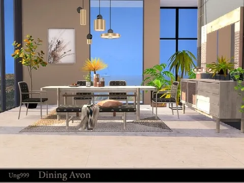 Dining Avon by ung999, Sims 4 dining room CC – image 6