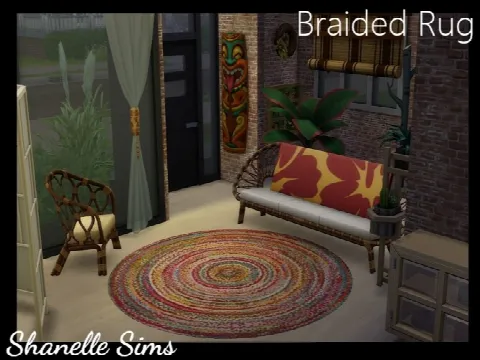 Braided Boho Circle Shape Rug