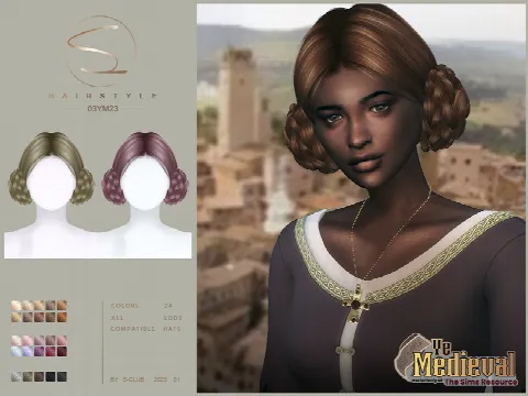Ye Medieval braid hairstyle 03YM23