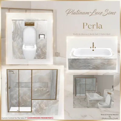 Perla Shower, Bath & Toilet Set