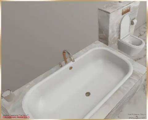 Perla Shower, Bath & Toilet Set by PlatinumLuxeSims, Sims 4 bathroom CC – image 5