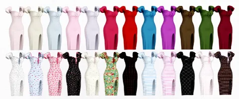 Columbina Dress by OhMyBunnny, Sims 4 female clothes CC – image 3