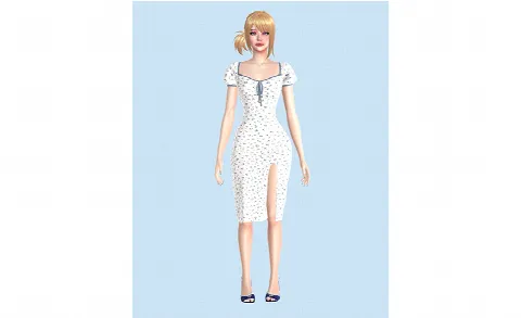Columbina Dress by OhMyBunnny, Sims 4 female clothes CC – image 4