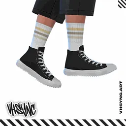 Chuck High Top Men Shoes by VHSync, Sims 4 male shoes CC – image 2