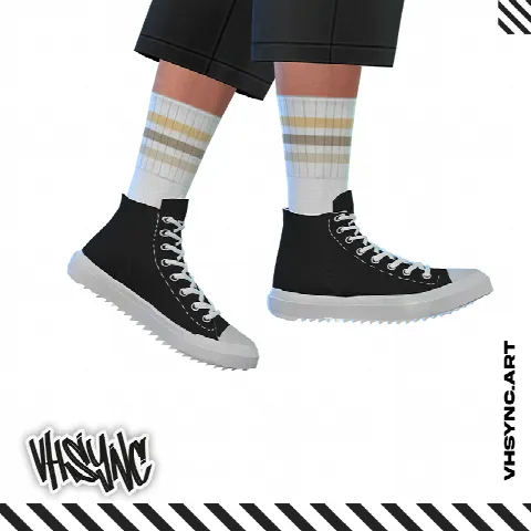 Chuck High Top Men Shoes by VHSync, Sims 4 male shoes CC – image 3