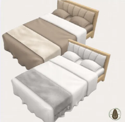 Quiet Velvet Bed by MauvaiseGraine, Sims 4 bedroom CC – image 2