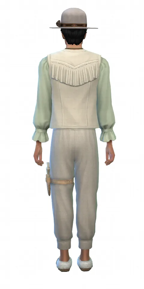 Buckskin Trader Outfit by Naunakht, Sims 4 male clothes CC – image 5