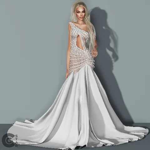 Wedding Dress with Flowing Tulle by cool_content, Sims 4 female clothes CC – image 2