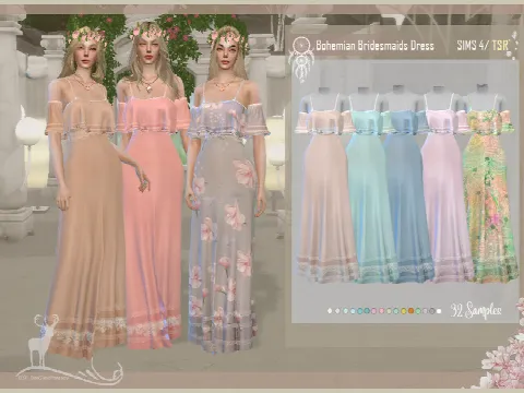 Bohemian Bridesmaids Dress