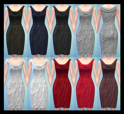 Bridesmaid Dress by simmillercc, Sims 4 female clothes CC – image 3