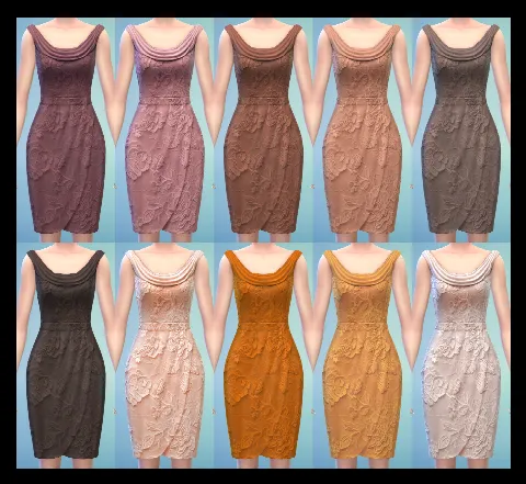 Bridesmaid Dress by simmillercc, Sims 4 female clothes CC – image 4