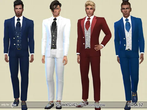 Marcus Wedding Suit by Birba32, Sims 4 male clothes CC – image 2