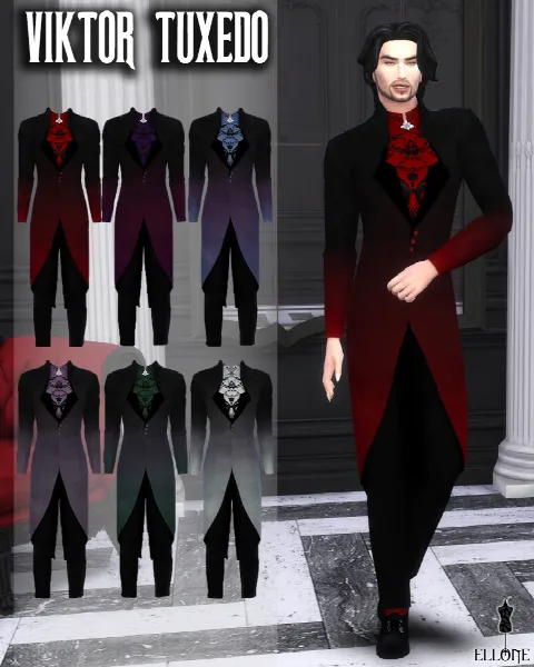 Viktor Tuxedo by elloneandreea, Sims 4 male clothes CC – image 2