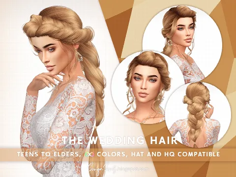 The Wedding Hair by SonyaSims, Sims 4 hair CC – image 2