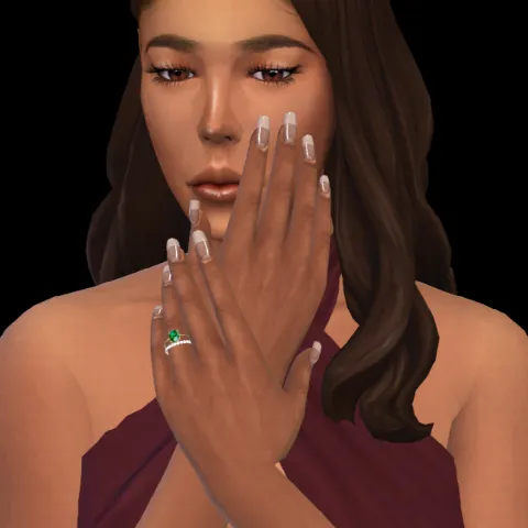 Diamond Ring and Wedding Band by GlitterberrySims, Sims 4 jewelry CC – image 2
