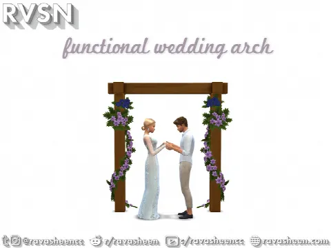 Holy Marchrimony Wedding Arches by RAVASHEEN, Sims 4 decor CC – image 2