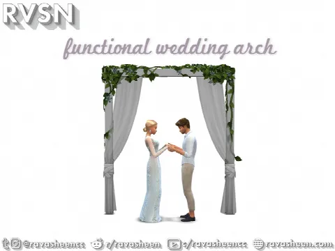 Holy Marchrimony Wedding Arches by RAVASHEEN, Sims 4 decor CC – image 3