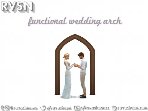 Holy Marchrimony Wedding Arches by RAVASHEEN, Sims 4 decor CC – image 4