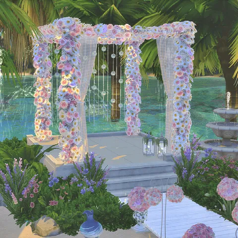 The Perfect Night wedding arch by ArwenKaboom, Sims 4 decor CC – image 3