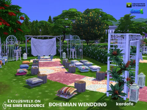 Bohemian Wedding by kardofe, Sims 4 decor CC – image 2