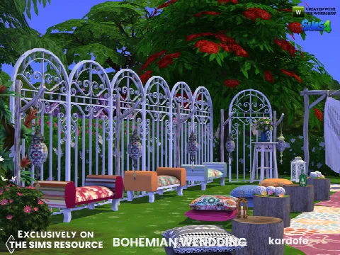 Bohemian Wedding by kardofe, Sims 4 decor CC – image 3