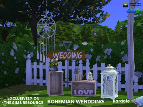 Bohemian Wedding by kardofe, Sims 4 decor CC – image 4