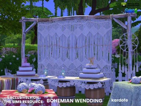 Bohemian Wedding by kardofe, Sims 4 decor CC – image 5